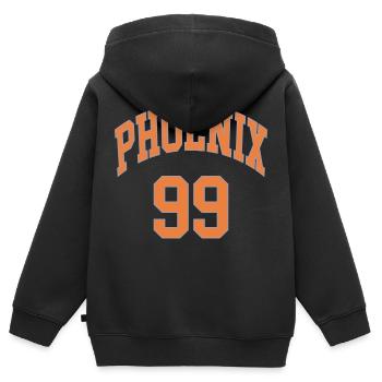 Phoenix 99 - Kinder Premium Organic Zip Hoodie - Schwarz - Hinten - AI Model Kid Male (0cm)