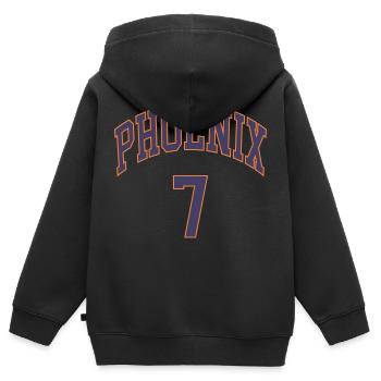 Phoenix 7 - Kinder Premium Organic Zip Hoodie - Schwarz - Hinten - AI Model Kid Male (0cm)