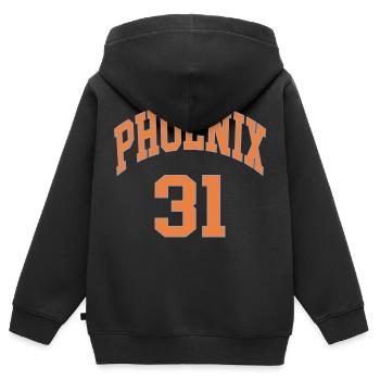 Phoenix 31 - Kinder Premium Organic Zip Hoodie - Schwarz - Hinten - AI Model Kid Male (0cm)