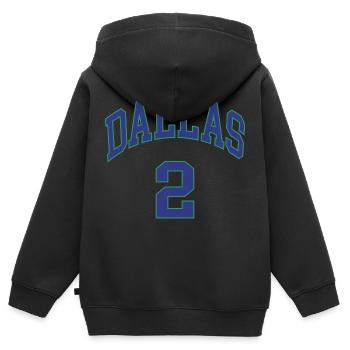 Dallas 2 - Sweat Premium à capuche zippé enfant bio - noir - Dos - AI Model Kid Male (0cm)