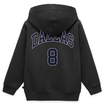 Dallas 8 - Sweat Premium à capuche zippé enfant bio - noir - Dos - AI Model Kid Male (0cm)