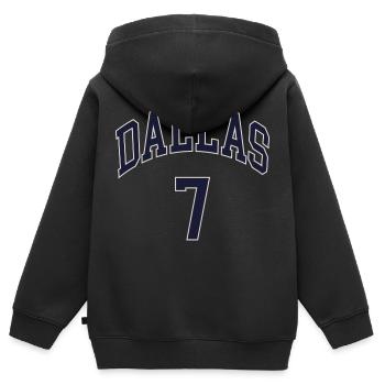 Dallas 7 - Sweat Premium à capuche zippé enfant bio - noir - Dos - AI Model Kid Male (0cm)