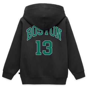 Boston 13 - Sweat Premium à capuche zippé enfant bio - noir - Dos - AI Model Kid Male (0cm)