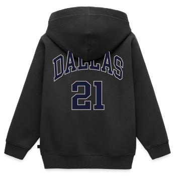 Dallas 21 - Sweat Premium à capuche zippé enfant bio - noir - Dos - AI Model Kid Male (0cm)