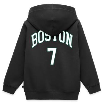 Boston 7 - Sweat Premium à capuche zippé enfant bio - noir - Dos - AI Model Kid Male (0cm)