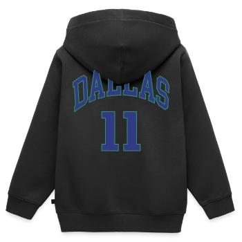 Dallas 11 - Sweat Premium à capuche zippé enfant bio - noir - Dos - AI Model Kid Male (0cm)