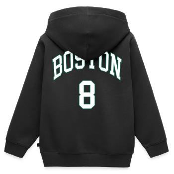 Boston 8 - Sweat Premium à capuche zippé enfant bio - noir - Dos - AI Model Kid Male (0cm)