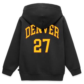 Denver 27 - Kinder Premium Organic Zip Hoodie - Schwarz - Hinten - AI Model Kid Male (0cm)