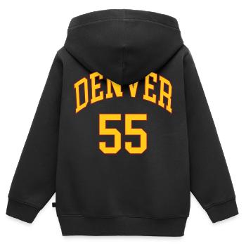 Denver 55 - Kinder Premium Organic Zip Hoodie - Schwarz - Hinten - AI Model Kid Male (0cm)