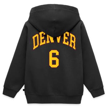 Denver 6 - Kinder Premium Organic Zip Hoodie - Schwarz - Hinten - AI Model Kid Male (0cm)