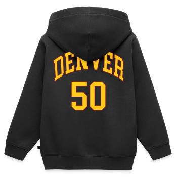 Denver 50 - Kinder Premium Organic Zip Hoodie - Schwarz - Hinten - AI Model Kid Male (0cm)