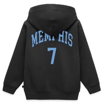 Memphis 7 - Kids Premium Organic Zip-up Hoodie - black - Back - AI Model Kid Male (0cm)