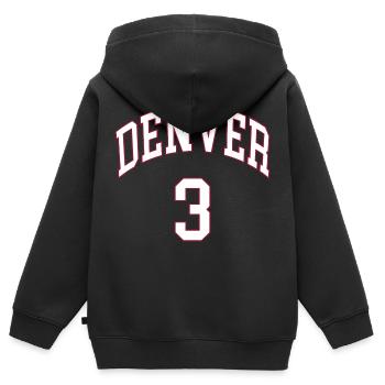 Denver 3 - Kinder Premium Organic Zip Hoodie - Schwarz - Hinten - AI Model Kid Male (0cm)