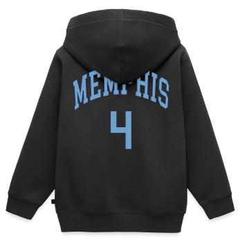 Memphis 4 - Kinder Premium Organic Zip Hoodie - Schwarz - Hinten - AI Model Kid Male (0cm)