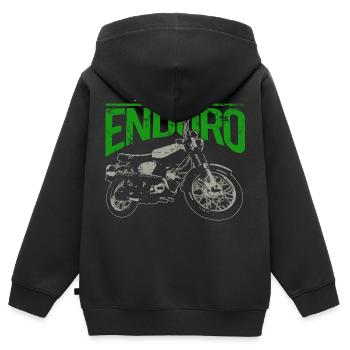 S51 Moped Enduro - Kult für Simson Liebhaber - Kinder Premium Organic Zip Hoodie - Schwarz - Hinten - AI Model Kid Male (0cm)