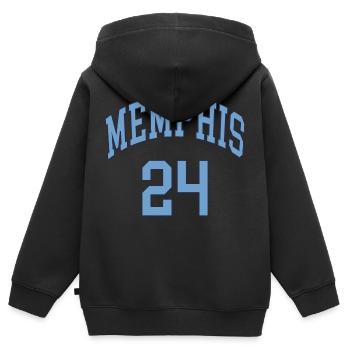 Memphis 24 - Sweat Premium à capuche zippé enfant bio - noir - Dos - AI Model Kid Male (0cm)