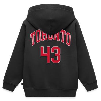 Toronto 43 - Sweat Premium à capuche zippé enfant bio - noir - Dos - AI Model Kid Male (0cm)