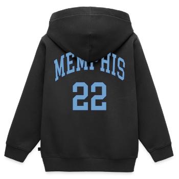 Memphis 22 - Kinder Premium Organic Zip Hoodie - Schwarz - Hinten - AI Model Kid Male (0cm)