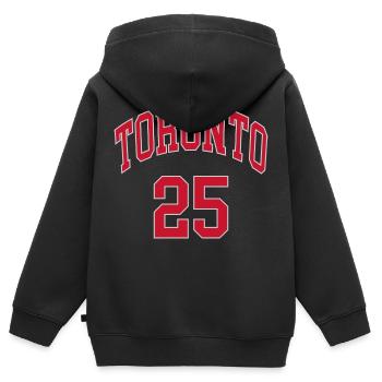 Toronto 25 - Sweat Premium à capuche zippé enfant bio - noir - Dos - AI Model Kid Male (0cm)