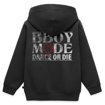 Bboy Mode Dance or Die - Kinder Premium Organic Zip Hoodie - Schwarz - Hinten - AI Model Kid Male (0cm)