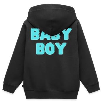 Garçonnet - Sweat Premium à capuche zippé enfant bio - noir - Dos - AI Model Kid Male (0cm)