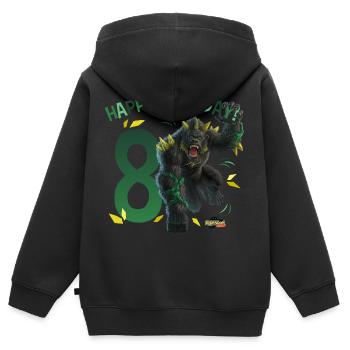 schleich® ELDRADOR® CREATURES Happy Birthday 8 - Kinder Premium Organic Zip Hoodie - Schwarz - Hinten - AI Model Kid Male (0cm)