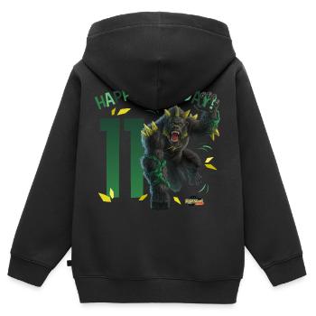 schleich® ELDRADOR® CREATURES Happy Birthday 11 - Kinder Premium Organic Zip Hoodie - Schwarz - Hinten - AI Model Kid Male (0cm)