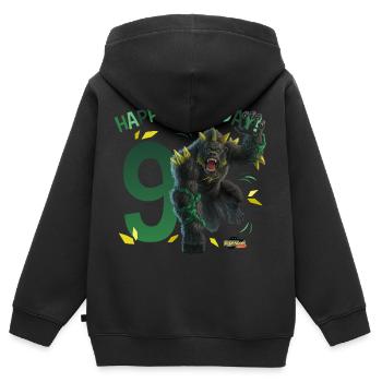 schleich® ELDRADOR® CREATURES Happy Birthday 9 - Kinder Premium Organic Zip Hoodie - Schwarz - Hinten - AI Model Kid Male (0cm)