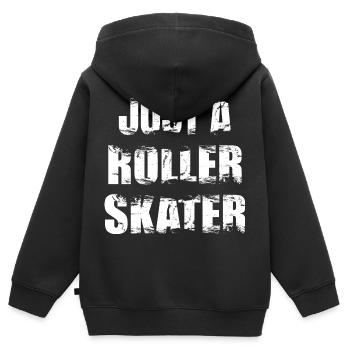 Rollschuhläufer - Kinder Premium Organic Zip Hoodie - Schwarz - Hinten - AI Model Kid Male (0cm)