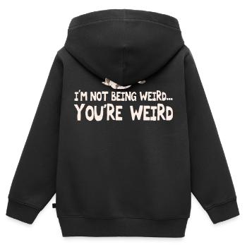 I'm Not Being Weird You're Weird Cat Dad Mom Meme - Sweat Premium à capuche zippé enfant bio - noir - Dos - AI Model Kid Male (0cm)