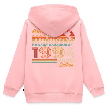 1994 August Geschenkidee August 1994 - Kinder Premium Organic Zip Hoodie - Rosa - Hinten - AI Model Kid Female (0cm)