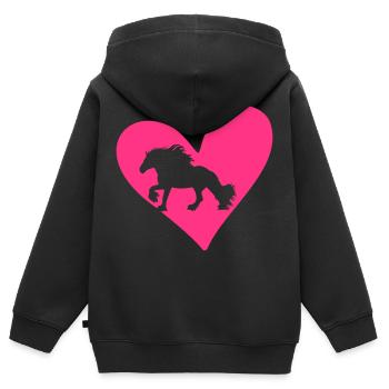 Tinker Heart - Kids Premium Organic Zip-up Hoodie - black - Back - AI Model Kid Male (0cm)