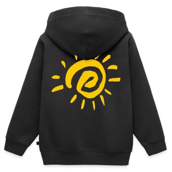 Die Sonne the Sun - Kids Premium Organic Zip-up Hoodie - black - Back - AI Model Kid Male (0cm)