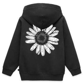 Gänseblümchen, Blume, Frühling, Sommer, Garten, - Kinder Premium Organic Zip Hoodie - Schwarz - Hinten - AI Model Kid Male (0cm)