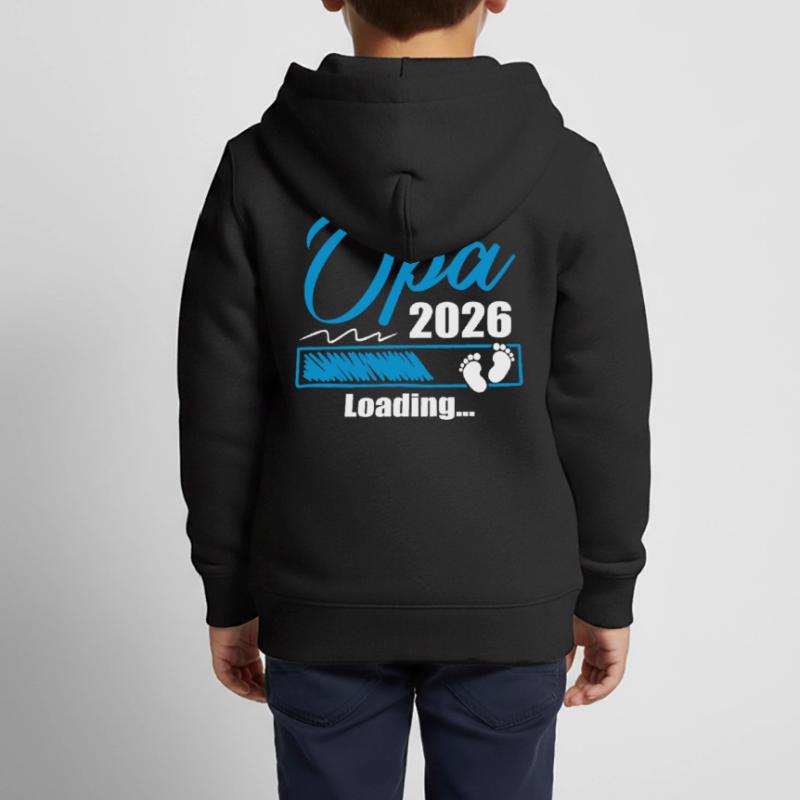 Werdender Opa 2026 Opa loading Geschenk Männer Kinder Premium Organic Zip Hoodie