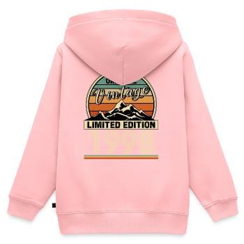 1998 - Kinder Premium Organic Zip Hoodie - Rosa - Hinten - AI Model Kid Female (0cm)