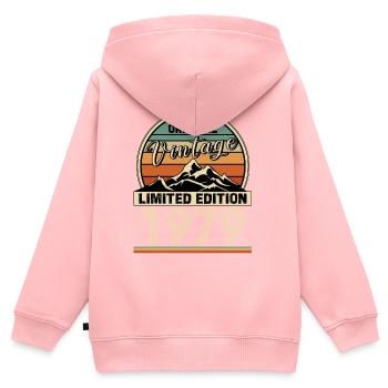 1979 - Kinder Premium Organic Zip Hoodie - Rosa - Hinten - AI Model Kid Female (0cm)