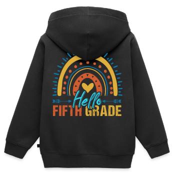 Back To School Lehrer Schule Vintage Schüler - Kinder Premium Organic Zip Hoodie - Schwarz - Hinten - AI Model Kid Male (0cm)