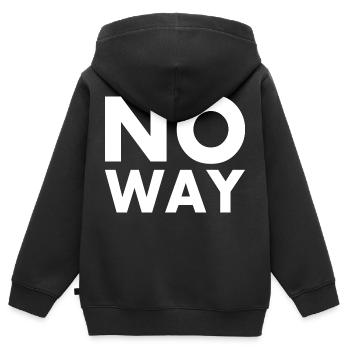 No way - Kids Premium Organic Zip-up Hoodie - black - Back - AI Model Kid Male (0cm)