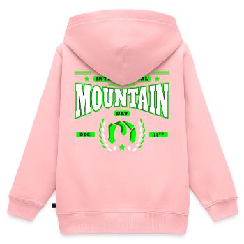 International Mountain Day - Kids Premium Organic Zip-up Hoodie - rose - Back - AI Model Kid Female (0cm)