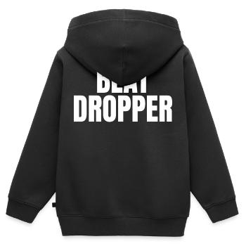 Beat dropper music - Kids Premium Organic Zip-up Hoodie - black - Back - AI Model Kid Male (0cm)