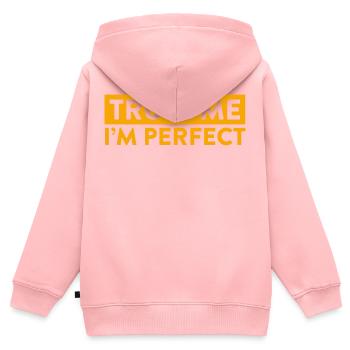 Flawless Confidence Tee - Kids Premium Organic Zip-up Hoodie - rose - Back - AI Model Kid Female (0cm)