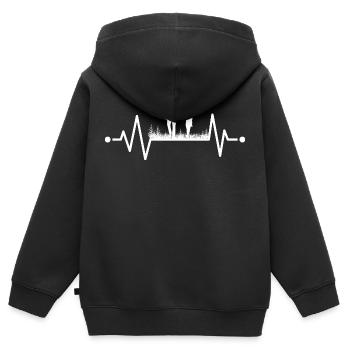 Geschenk Vater Sohn und Tochter, Vater und Tochter - Kinder Premium Organic Zip Hoodie - Schwarz - Hinten - AI Model Kid Male (0cm)