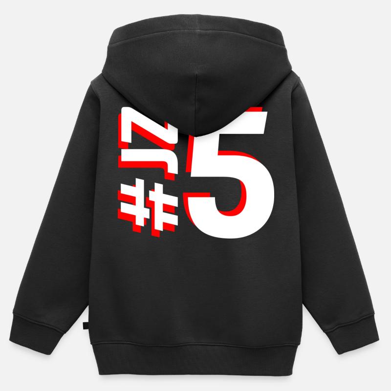 JZ5 - Sweat Premium à capuche zippé enfant bio - noir