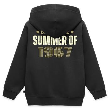 Jahrgang 1967 Jahrgang 1967 Geburtstagsgeschenk - Kinder Premium Organic Zip Hoodie - Schwarz - Hinten - AI Model Kid Male (0cm)