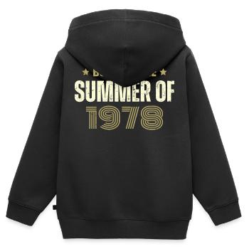 Jahrgang 1978 Jahrgang 1978 Geburtstagsgeschenk - Kinder Premium Organic Zip Hoodie - Schwarz - Hinten - AI Model Kid Male (0cm)
