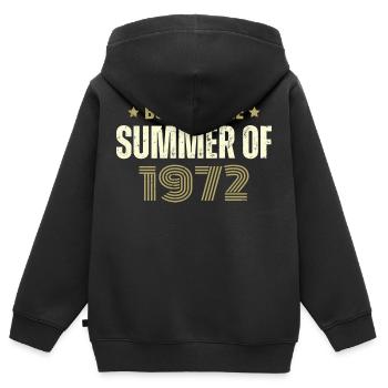 Jahrgang 1972 Jahrgang 1972 Geburtstagsgeschenk - Kinder Premium Organic Zip Hoodie - Schwarz - Hinten - AI Model Kid Male (0cm)