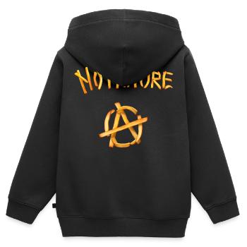 No friture Anarchy - Kids Premium Organic Zip-up Hoodie - black - Back - AI Model Kid Male (0cm)