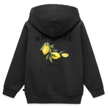 Marseille - Frankreich - St Tropez - Cote Adzur - Kinder Premium Organic Zip Hoodie - Schwarz - Hinten - AI Model Kid Male (0cm)