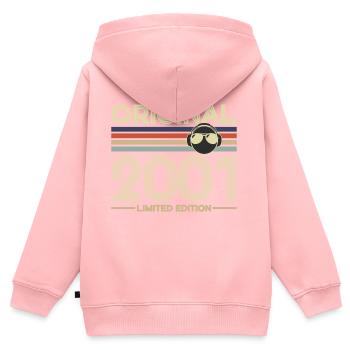 2001 - Kinder Premium Organic Zip Hoodie - Rosa - Hinten - AI Model Kid Female (0cm)
